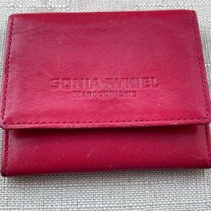 Sonia Rykiel Maroquinerie Coin Purse Red Leather Mini Wallet